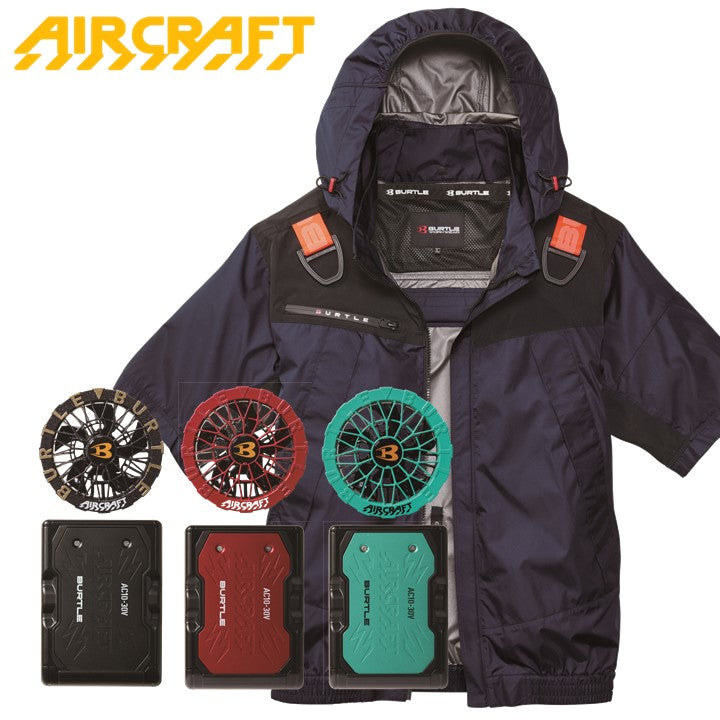 バートル ローバックファン半袖空調服 2026SSモデル  AC1196 ネイビー バッテリー・ファンセット