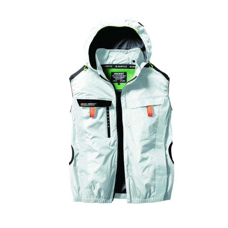 ※予約販売【2024SS新作】フルハーネス対応！　大型フーディ装備のサイドFANモデル　AIR CRAFT　AC2024　ACベスト　ユニセックス 60アッシュグレー / S