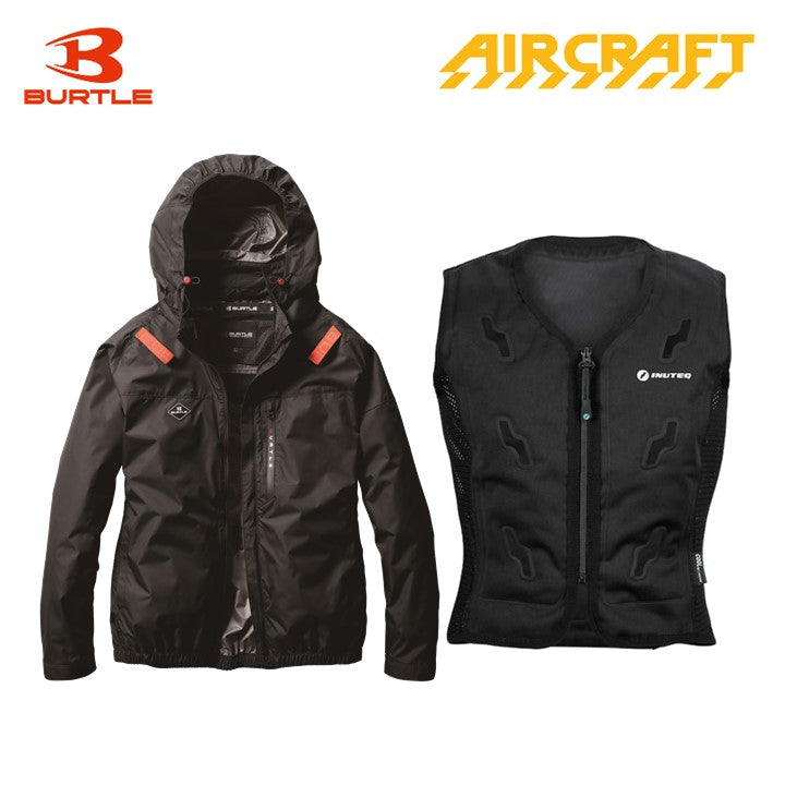 バートル サイドファン空調服 AC2061 AC長袖ブルゾン ブラック+スリーライク TL-WICB-BCS-BK 水冷ベストセット