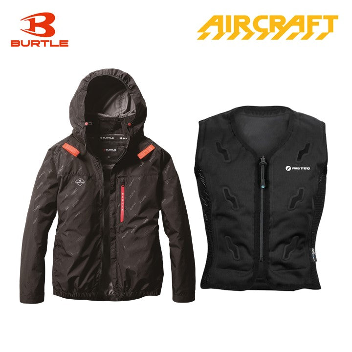 バートル サイドファン空調服 AC2061 AC長袖ブルゾン バーニー+スリーライク TL-WICB-BCS-BK 水冷ベストセット