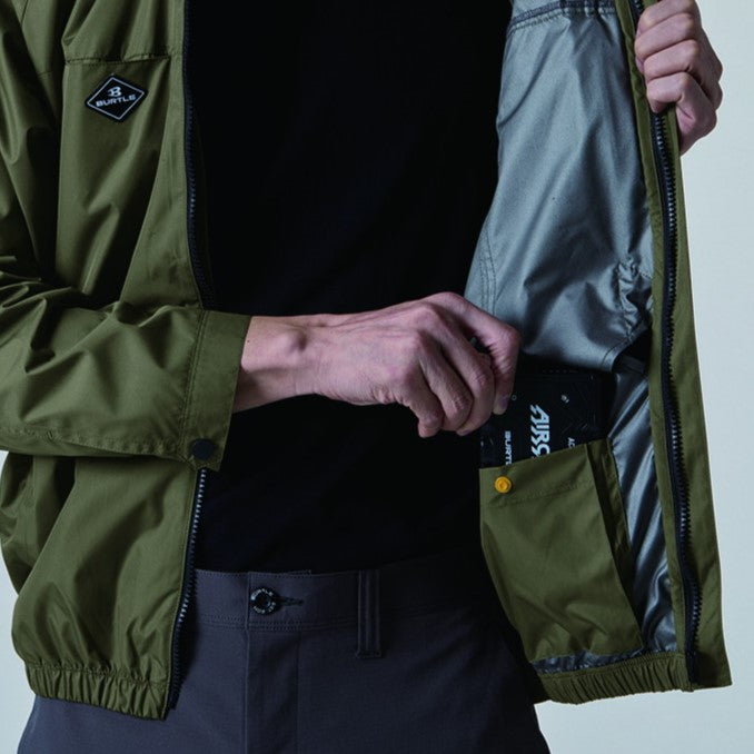 【ロゴ刺繍付き】バートル サイドファン空調服 AC半袖ブルゾン