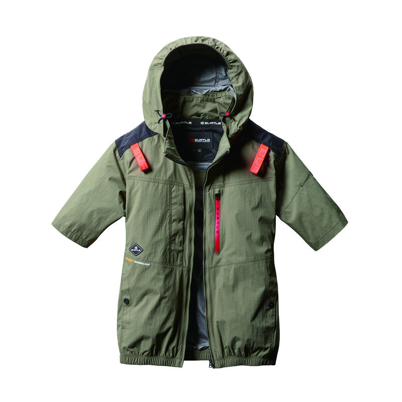 バートル 空調服 ハイバックファン AC2086 AC半袖ブルゾン 2025SS新作 アーミカーキ