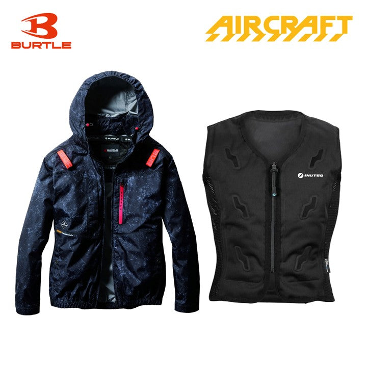 バートル サイドファン空調服 AC2081 ストームブラック+スリーライク TL-WICB-BCS-BK 水冷ベストセット