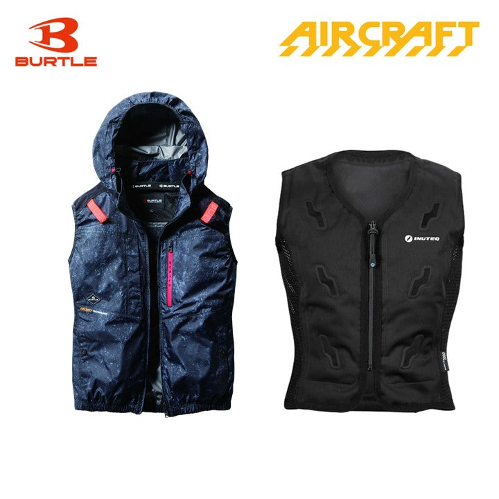 バートル サイドファン空調服 AC2084 ベスト ストームブラック+スリーライク TL-WICB-BCS-BK 水冷ベストセット