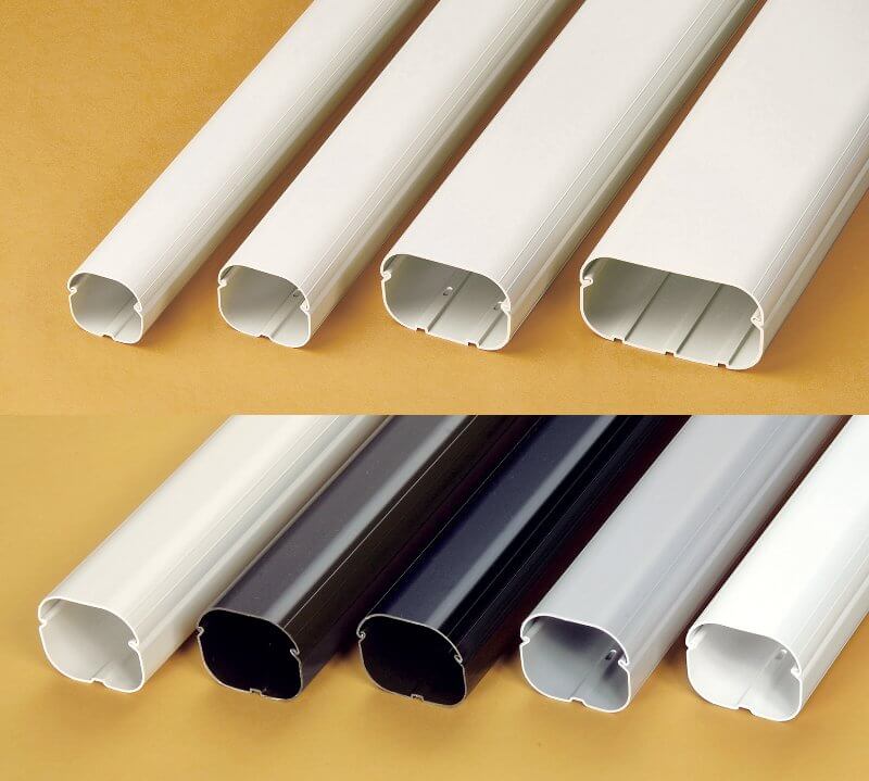 バクマ工業 AD-10 エアコン配管化粧カバー スマートダクト 難燃性 5本入り