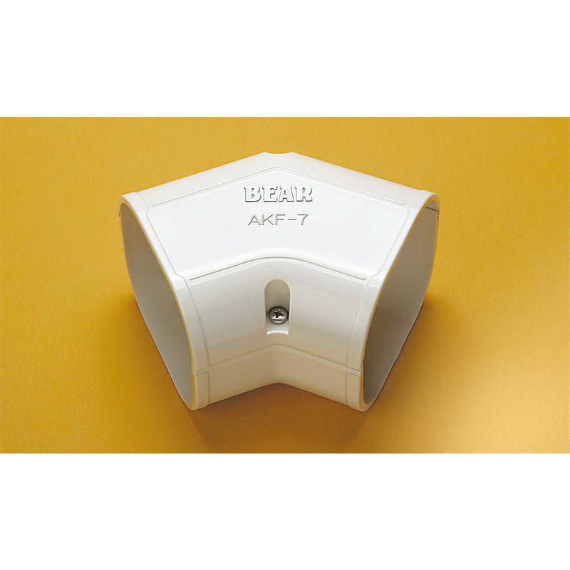 バクマ工業 エアコン配管化粧カバー スマートダクト AD-6用 難燃性 コーナー［平面45°］ AKF-6