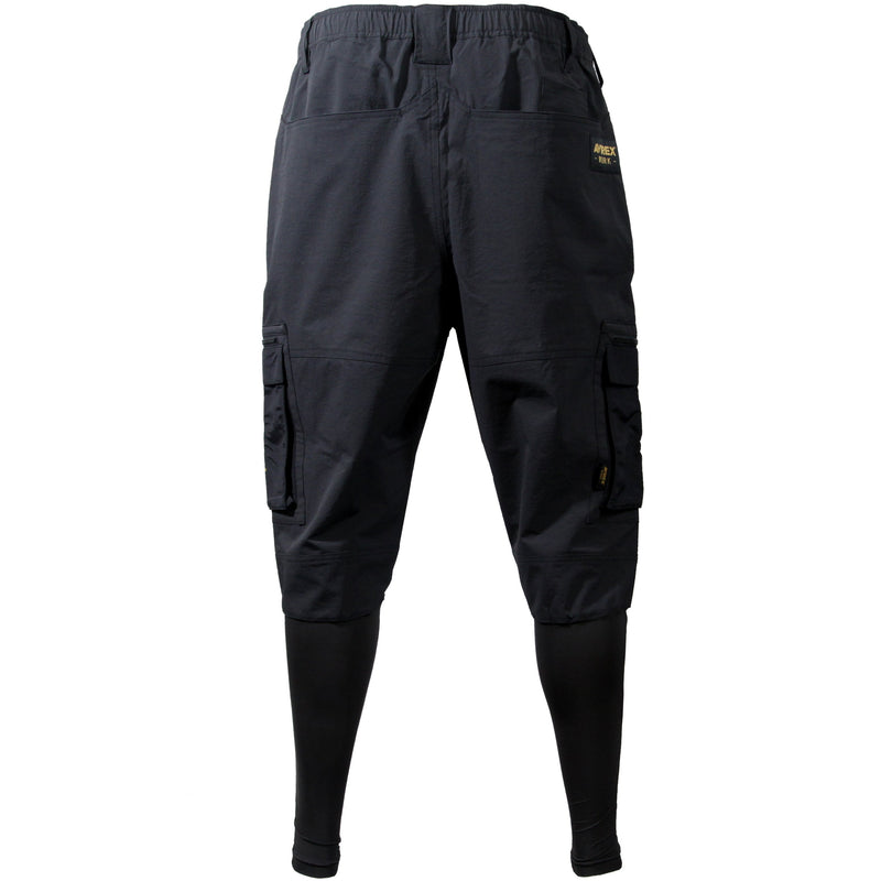 AVIREX AV115 接触冷感 ハイブリッドカーゴパンツ 熱中症対策 作業服 膝下コンプレッション素材 2026SS