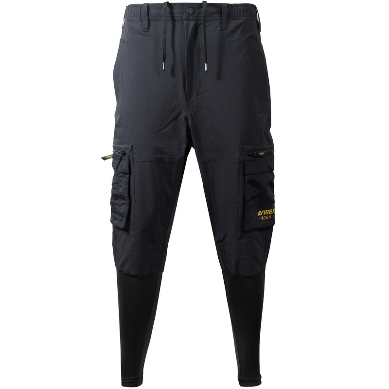 AVIREX AV115 接触冷感 ハイブリッドカーゴパンツ 熱中症対策 作業服 膝下コンプレッション素材 2026SS