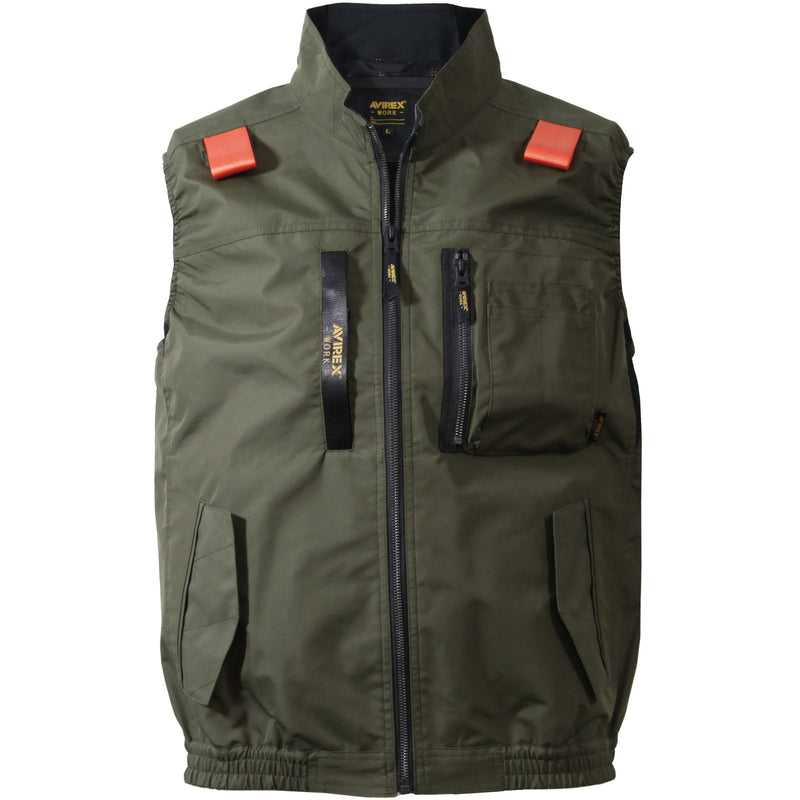 AVIREX AV412 ミリタリー サイドファン空調服 ワークベスト 遮熱 熱中症対策 2026SS