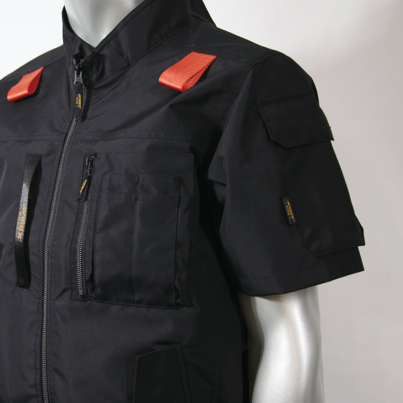 AVIREX AV413 ミリタリー サイドファン空調服 ワーク半袖ブルゾン 熱中症対策 2026SS