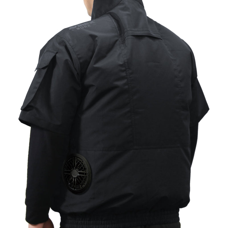 AVIREX AV413 ミリタリー サイドファン空調服 ワーク半袖ブルゾン 熱中症対策 2026SS