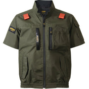 AVIREX AV413 ミリタリー サイドファン空調服 ワーク半袖ブルゾン 熱中症対策 2026SS