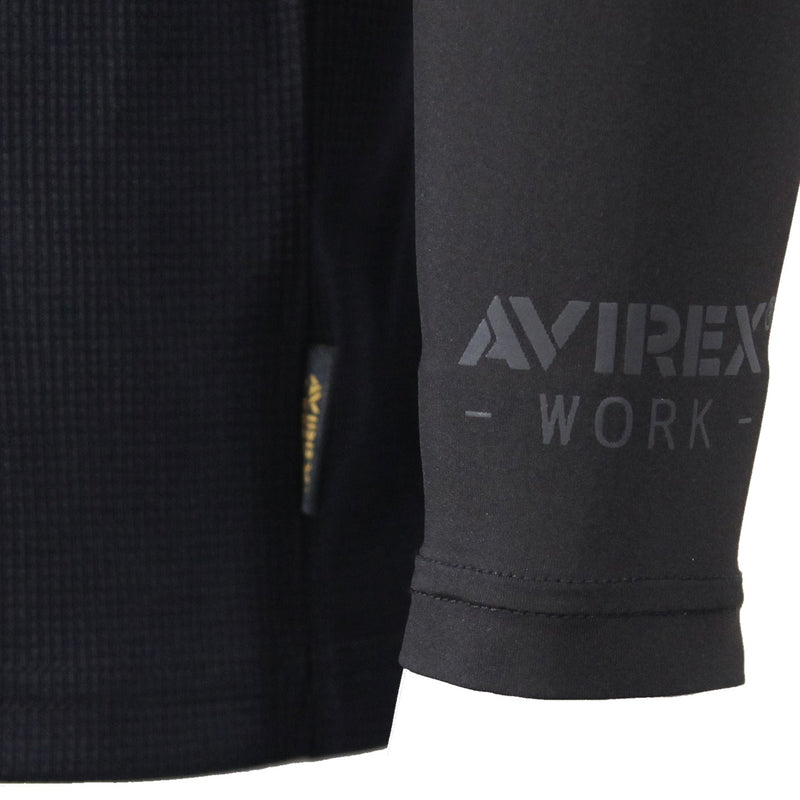 AVIREX AV808 接触冷感 ハイブリッドTシャツ 熱中症対策 作業服 袖コンプレッション 2026SS