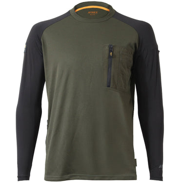 AVIREX AV808 接触冷感 ハイブリッドTシャツ 熱中症対策 作業服 袖コンプレッション 2026SS