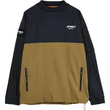 AVIREX WORK AV819 モックネックプルオーバーシャツ 撥水 制電 ストレッチ 2026-27AW新作