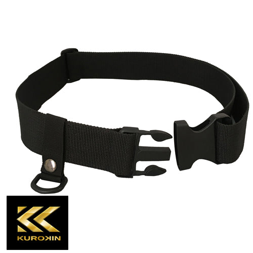 脱着が簡単なサイドプッシュ式【黒金】ワンタッチベルト