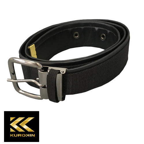 ウエストサイズ114㎝程度まで対応【黒金】作業用ベルト