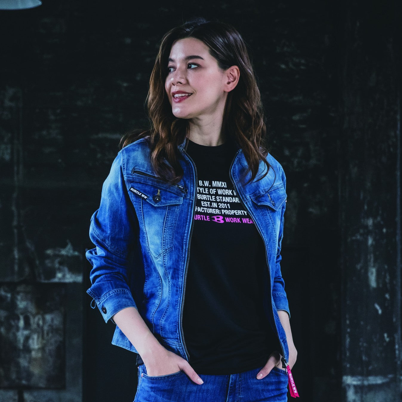 バートル 5001 コーデュラデニム スリム ストレッチ ジャケット 伸長率