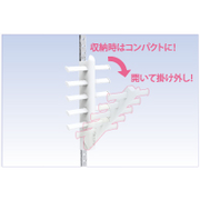 Coconi　アクセサリー　多目的ハンガーシリーズ ネクタイ10　ホワイト