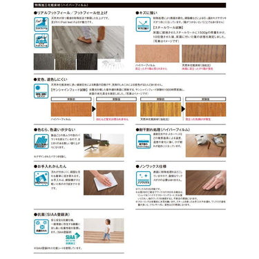 LIXIL床材　ラシッサ　Ｄフロア　木目タイプ　DC-ND2B01-MAFF　グレージュエルムF　Real Foot fool 6枚/ケース
