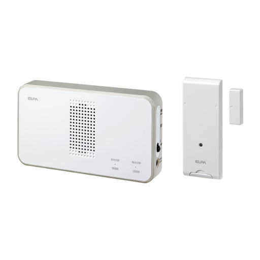 ワイヤレスチャイムドア開閉センサーセット　受信器＋ドアセンサー送信器セット