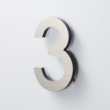 ステン切文字タイプ階数表示板　３番