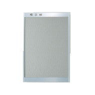 アルミ掲示板９００×６００レザー張グレー