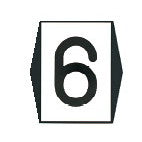 アルミ階数表示板プレートのみ　６