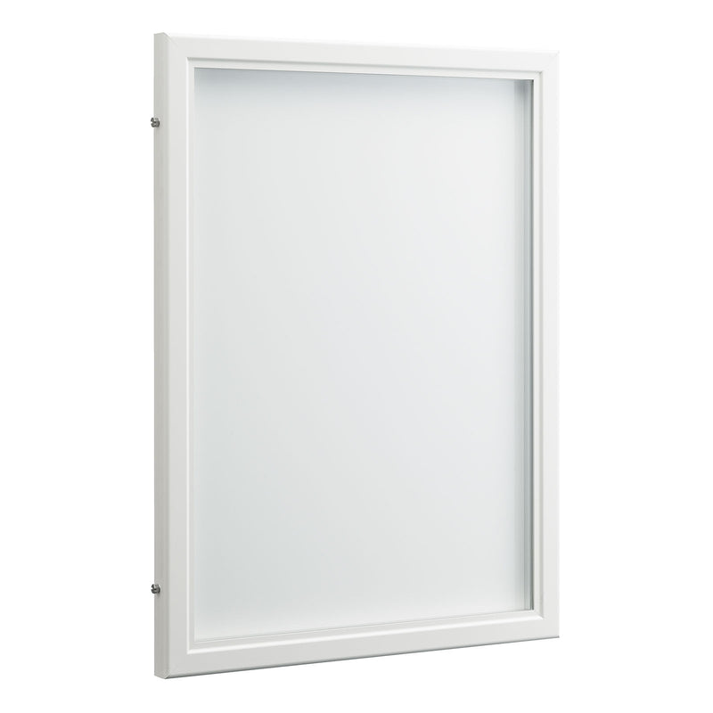 掲示板 カバー付 マグネットボード ホワイト