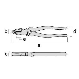 【黒金】3020N-225BG フジ矢偏心パワーペンチ(バリ処理機能付き)  225mm