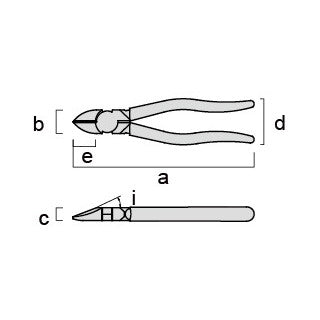 【黒金】700N-175BG フジ矢偏芯強力ニッパ　175mm
