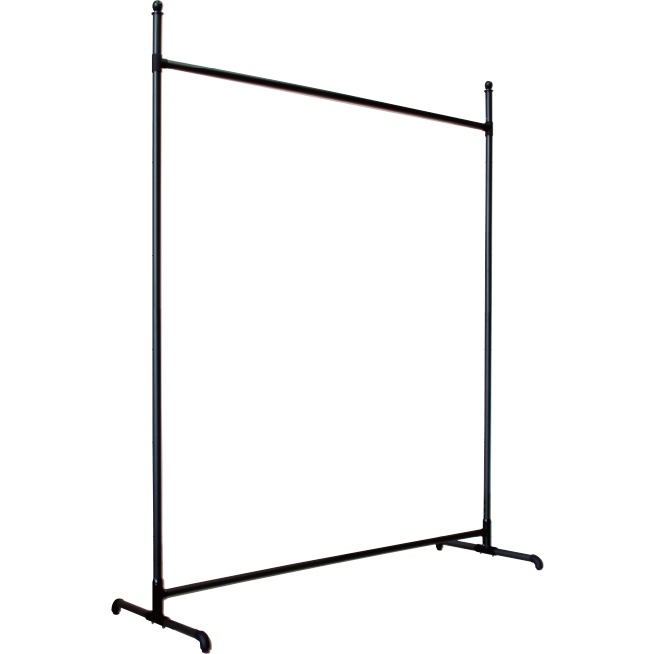 意匠性をもたせたシングルハンガー　フレック　アジャストタイプ　 オーバーレング　自立型　スタンドアロンタイプ　【セット品】