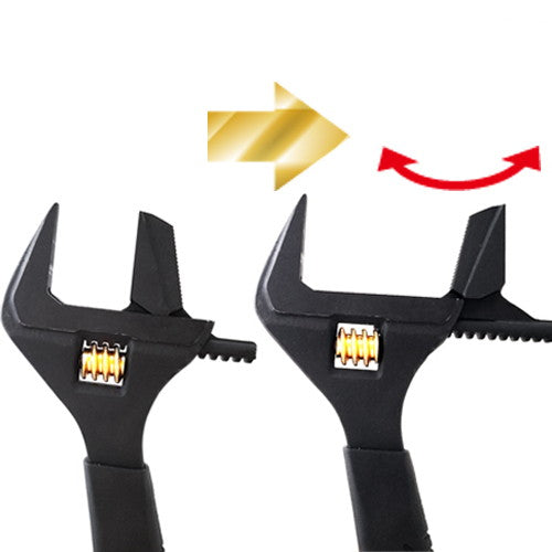 水道管・ガス管などの取付、取り外し作業やナットの締め外し作業に【黒金】パイレンモンキー（グリップ付）