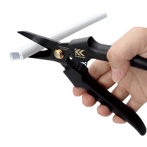 超軽量タイプで持ち運びに便利【黒金】電工ストレートバサミPRO