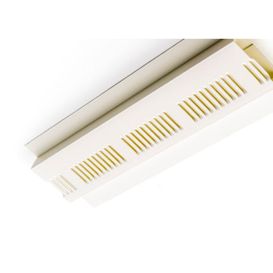 樹脂製 軒天換気用見切縁　軒天材 6mmまで対応　L=1,820mm ホワイト