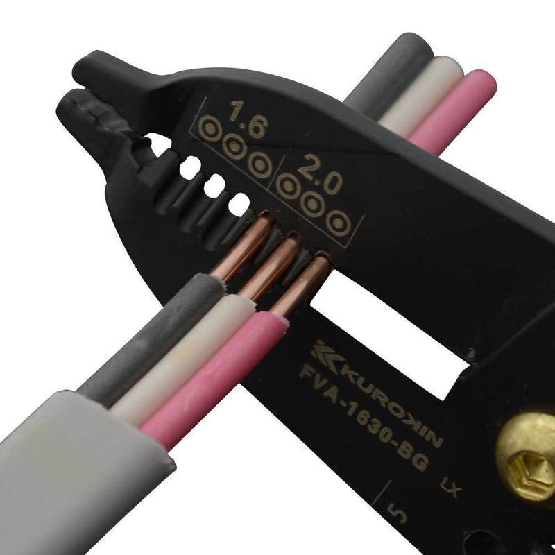 内線・外線工事など電気設備工事でのVA・VVF線の加工作業に最適【黒金】電工VAストリッパ