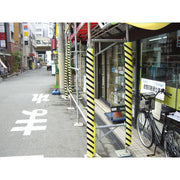 単管足場の 養生・注意喚起 安全表示に　足場単管用トラ養生カバー