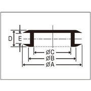 埋込ボックスに電線を入れる際の絶縁・保護に　ゴムブッシング 16mm