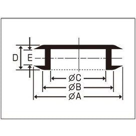 埋込ボックスに電線を入れる際の絶縁・保護に　ゴムブッシング 16mm