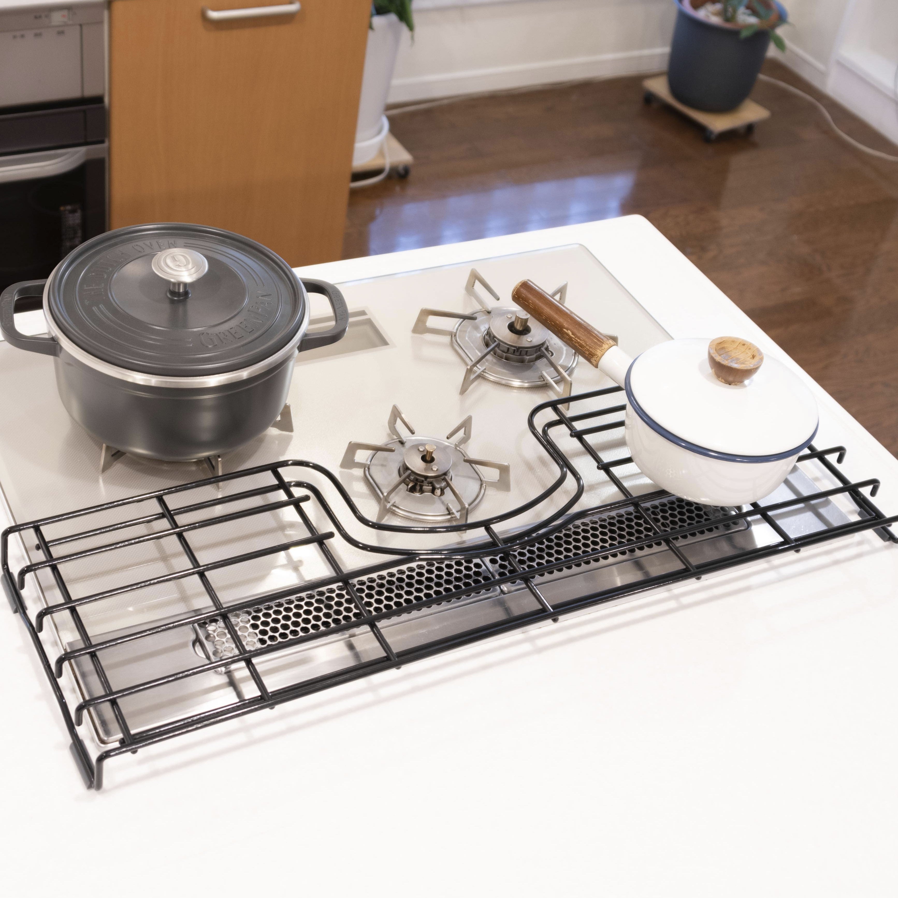 田窪工業所 GC-60 GC-75 コンロ奥ホーローラック 補助五徳 — シザいもん