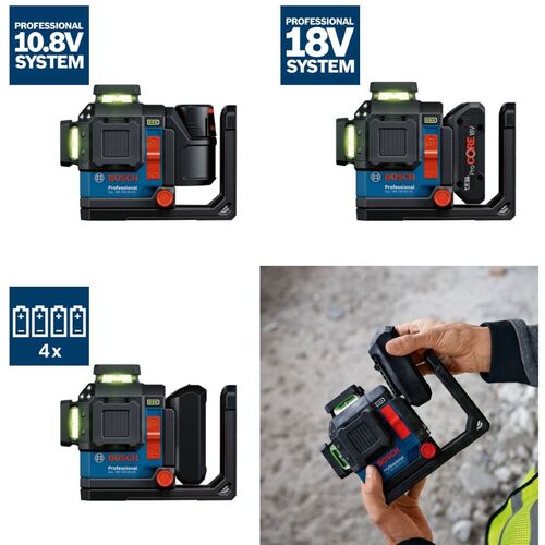ボッシュ BOSCH レーザー墨出し器 グリーンレーザー GLL18V-120-33CG＋18Vバッテリー充電器セット