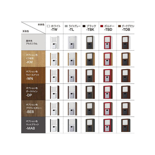 門柱ユニット(組立品)LEDインターホン付 左勝手 BDxMAB