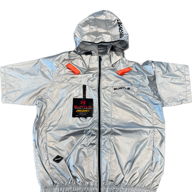 バートル 限定空調服 AC2096L メタリックシルバー 半袖ブルゾン + 最新 30V AC10 バッテリー・ファンセット LIMITEDカラー
