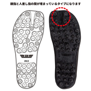 日進ゴム たびぐつ JSシューズ 8R 大ハゼ8枚スパイク足袋 先芯なし