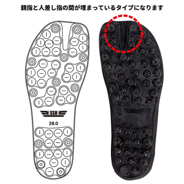 日進ゴム たびぐつ JSシューズ 8R 大ハゼ8枚スパイク足袋 先芯なし