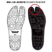 日進ゴム たびぐつ JSシューズ 8V 大ハゼ8枚スパイク足袋 先芯なし