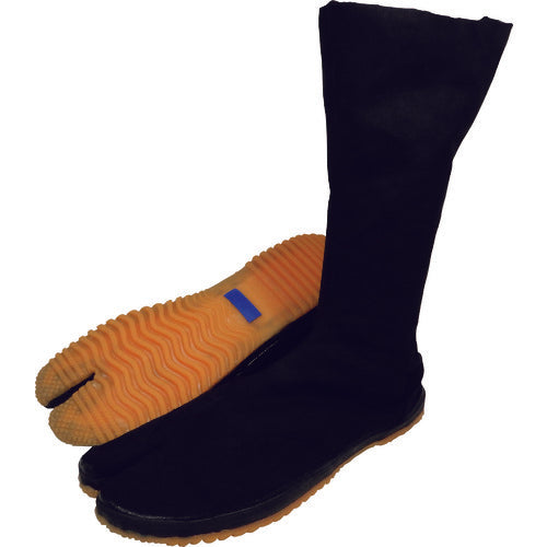 日進ゴム たびぐつ 自力12枚地下たび 貼付たび 黒