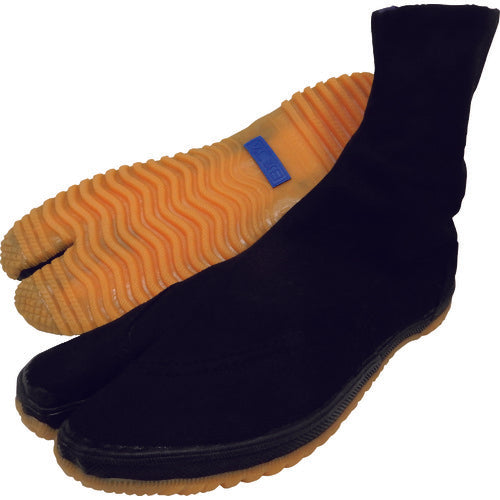 日進ゴム たびぐつ 自力5枚地下たび 貼付たび 黒