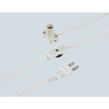 コード付ソケット 口金：E12 / ホワイト