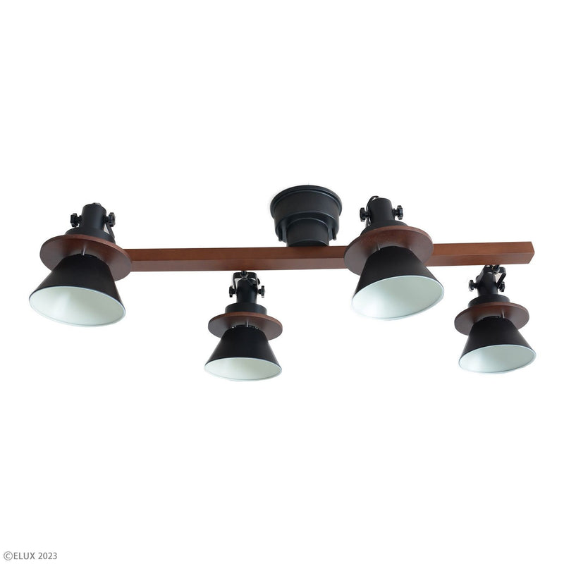 ELUX 照明 LC10966-BKCERON セロン 4灯シーリングスポット ブラック